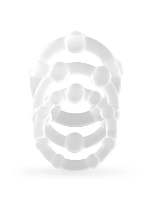Crushious Triple Bead 3-teiliges Penisring-Set, transparent