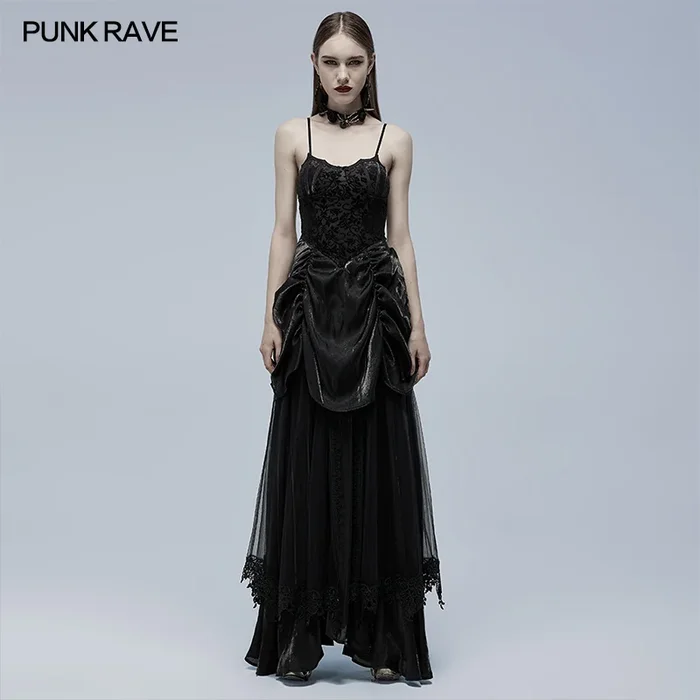 Damenkleid aus schwarzer Spitze