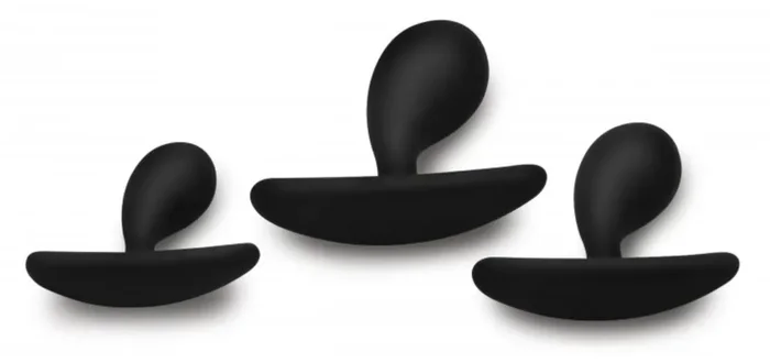 Dark Droplets gebogener Analtrainer – 3-teiliges Set
