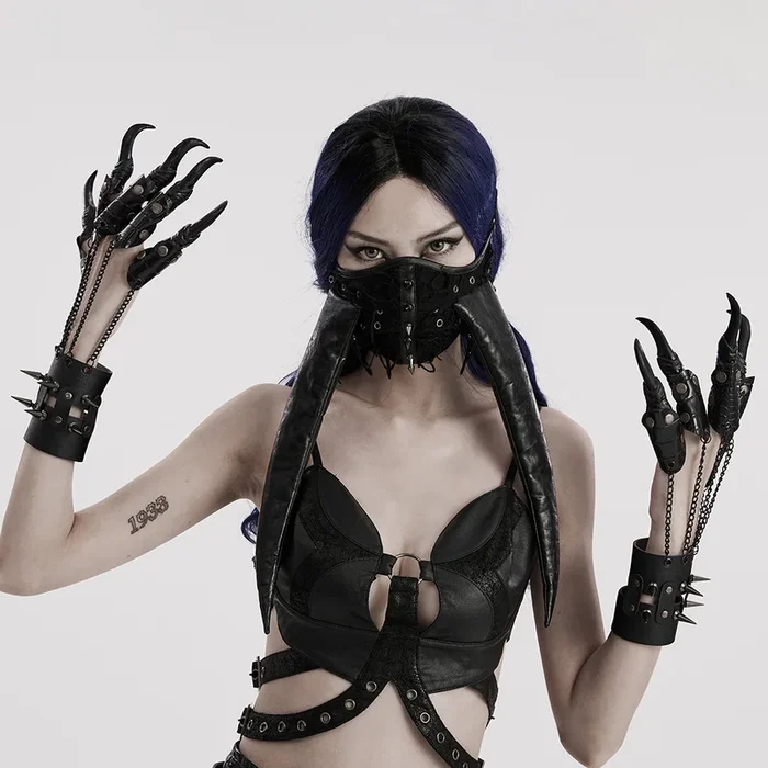 Dark-Fantasy-Wristbands mit Ketten-verknüpften Fingerklauen