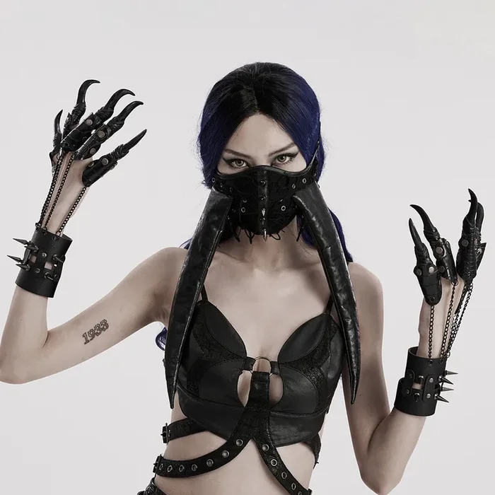 Dark-Fantasy-Wristbands mit Ketten-verknüpften Fingerklauen