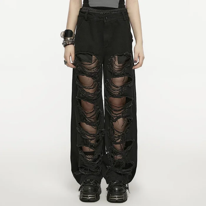 Dark Punk distressed Baggy Jeans