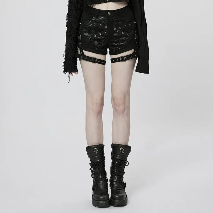 Dark Punk Garter Shorts