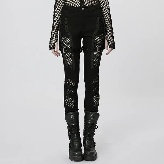 Dark Punk Hose mit Eyelet-Tape-Details