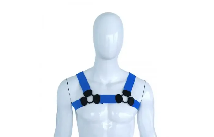 dehnbarer Brust-Harness – Blau