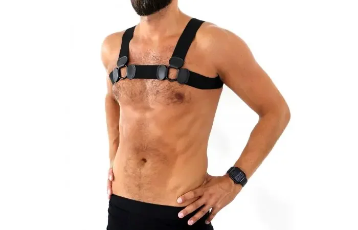 dehnbarer Brust-Harness – Schwarz