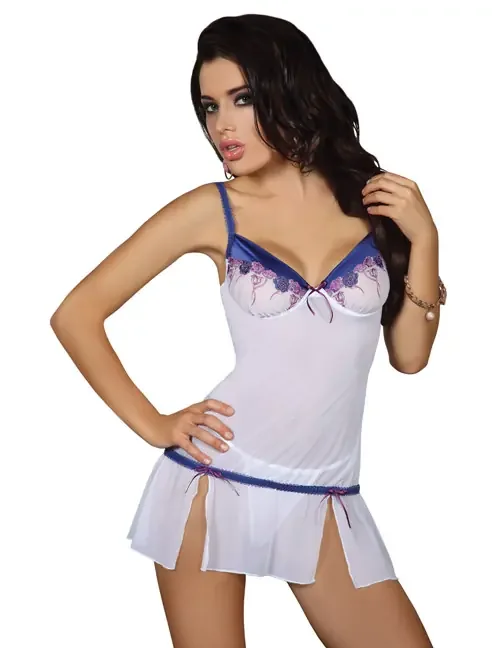 DHARINI Negligeé & Panty LC 13423 weiss