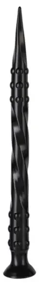 Dildo Pointed Twist M 50 x 4 cm Schwarz