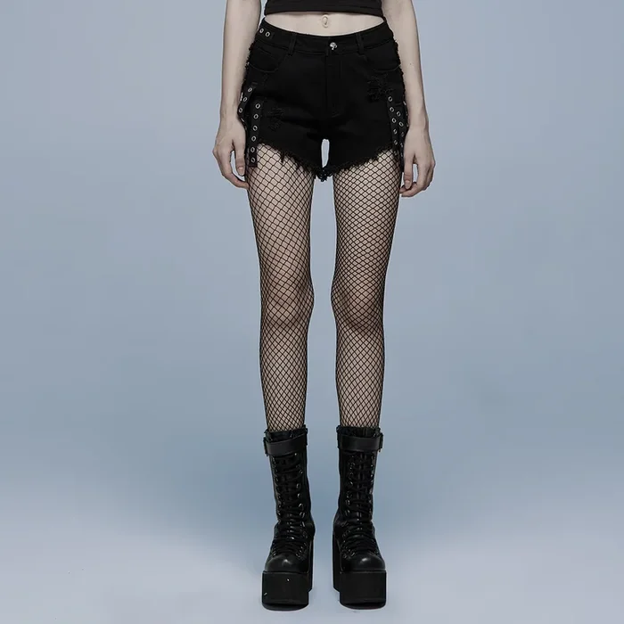 Distressed Denim Shorts