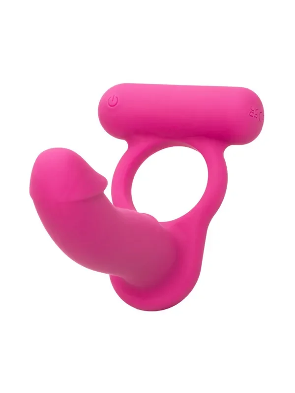 Double Diver Vibro-Penisring mit Analplug, pink