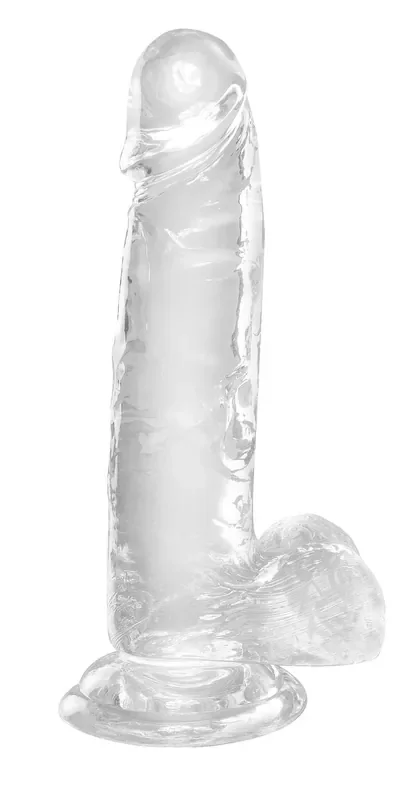 Durchsichtiger Dildo 18 cm mit Saugfuß
