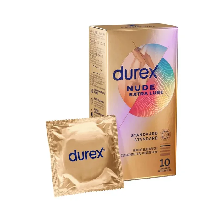 Durex – Kondome Nude Extra Gleitmittel – 10 Stück
