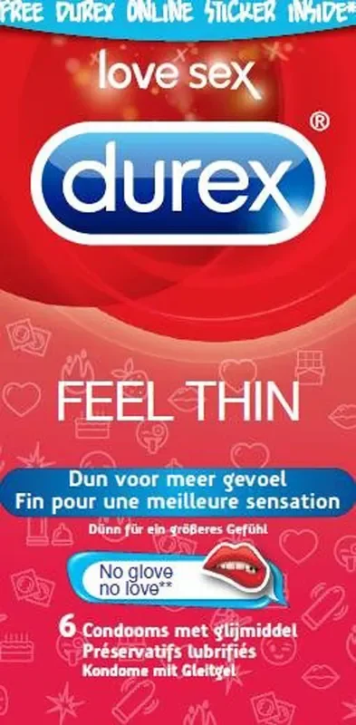 Durex Emoji Feel Thin Kondome – 6 Stück