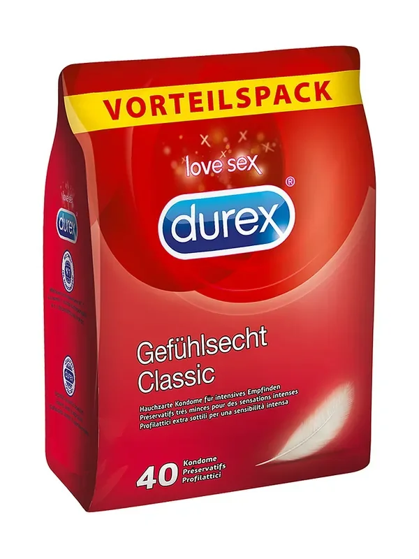 Durex Gefühlsecht Classic Kondome 40er Pack