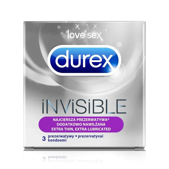 Durex Invisible Extra Lubricated – 3 stuks