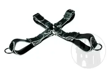 Echtlederharness schwarz-weiß
