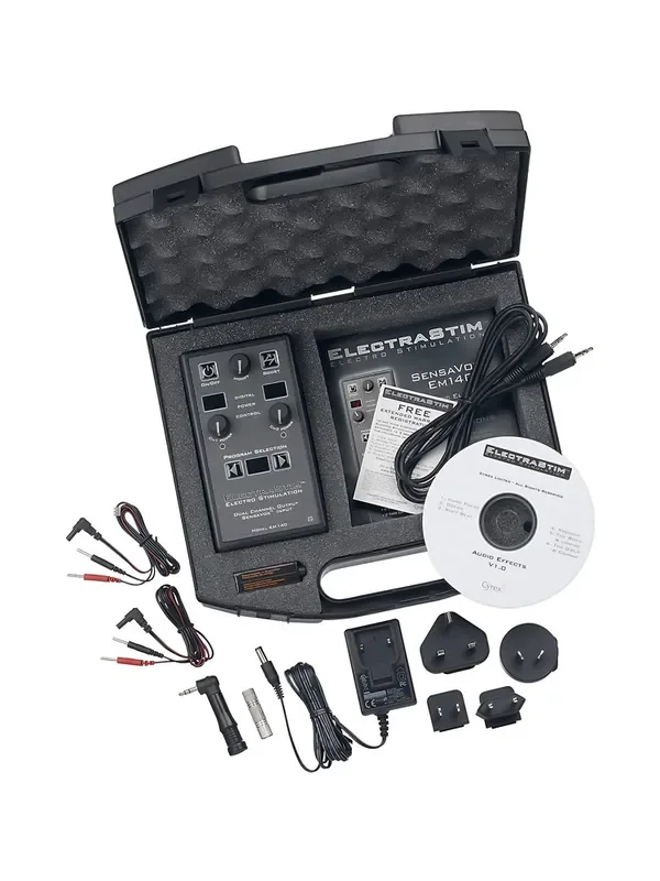 ElectraStim Sensavox Elektro-Set, schwarz/silber