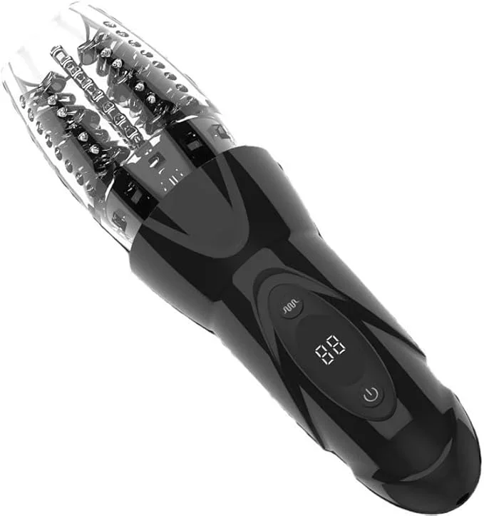 Elektrischer Penistrainer Masturbator mit 10 Vibrationsmodi und 8 Rotationsmodi