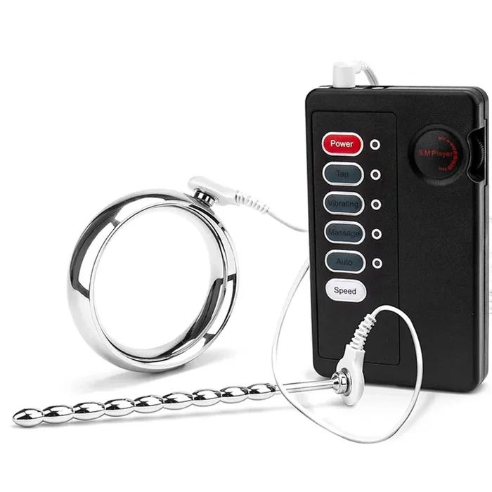 Elektroschock Penisring Eicheltrainer Stimulator mit 5 Einstellbare Geschwindigkeiten