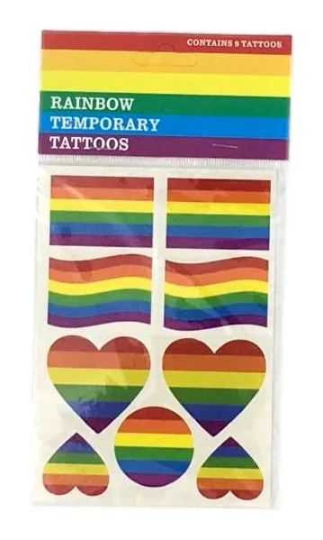 Ephemere Tattoos Regenbogen x9