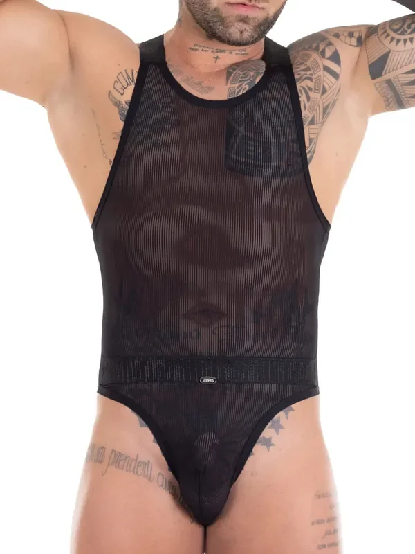 Eros Veneziani Alberto String-Body, schwarz