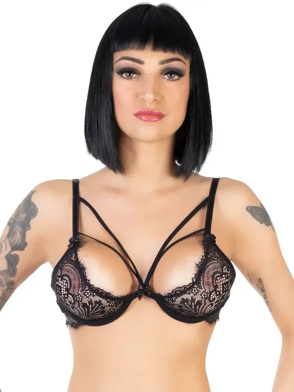 Eros Veneziani Desiderio Spitzen-BH, schwarz