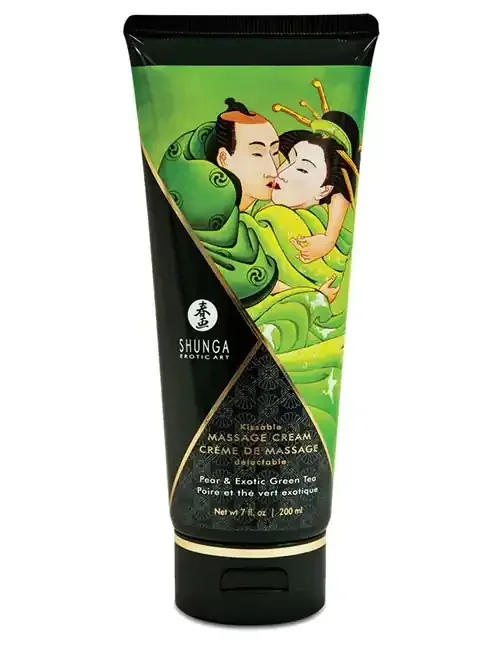 Essbare Massagecreme „Birne & Grüner Tee“, 200ml