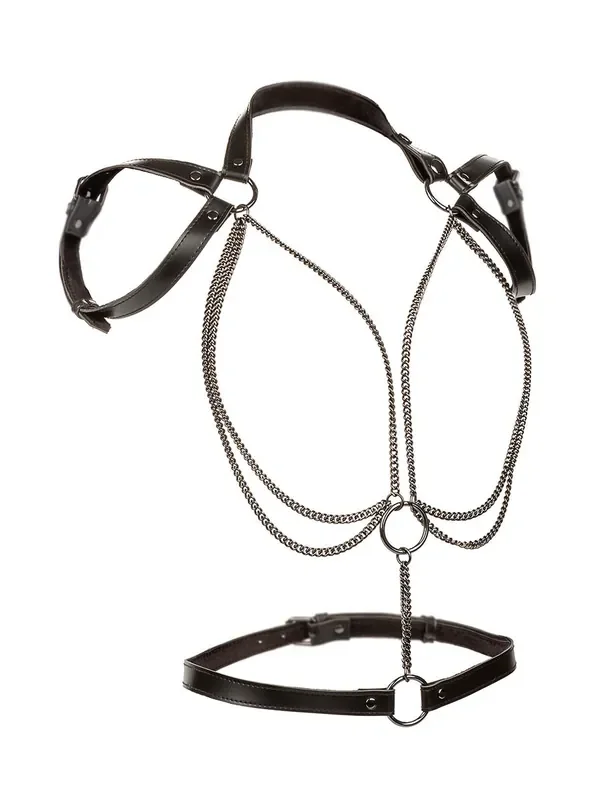 Euphoria Collection Multi Chain Halter Körperharness, schwarz