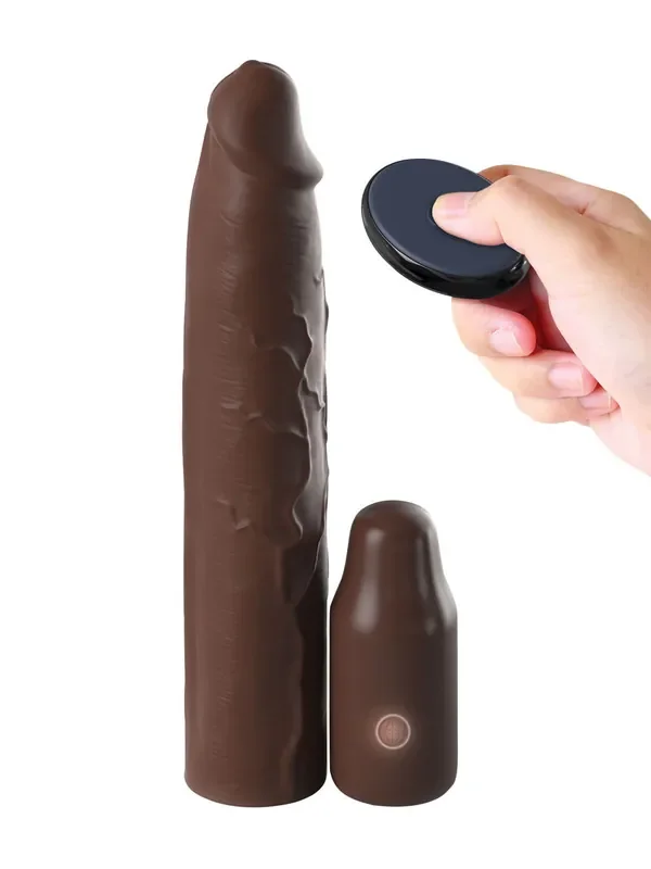 Fantasy X-tensions 3‘‘ Vibrating Silicone Vibro-Penishülle, hautfarben dunkel