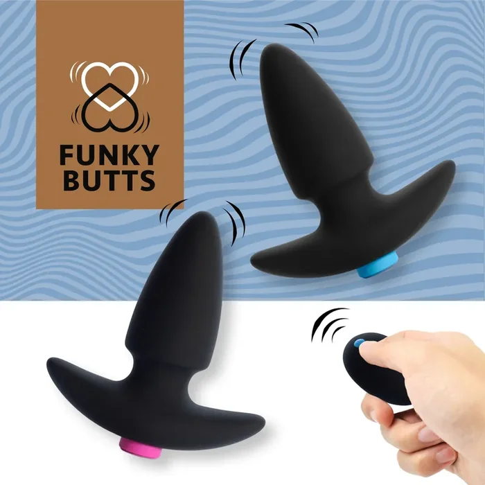 FeelzToys – FunkyButts Buttplug-Set mit Fernbedienung für Paare