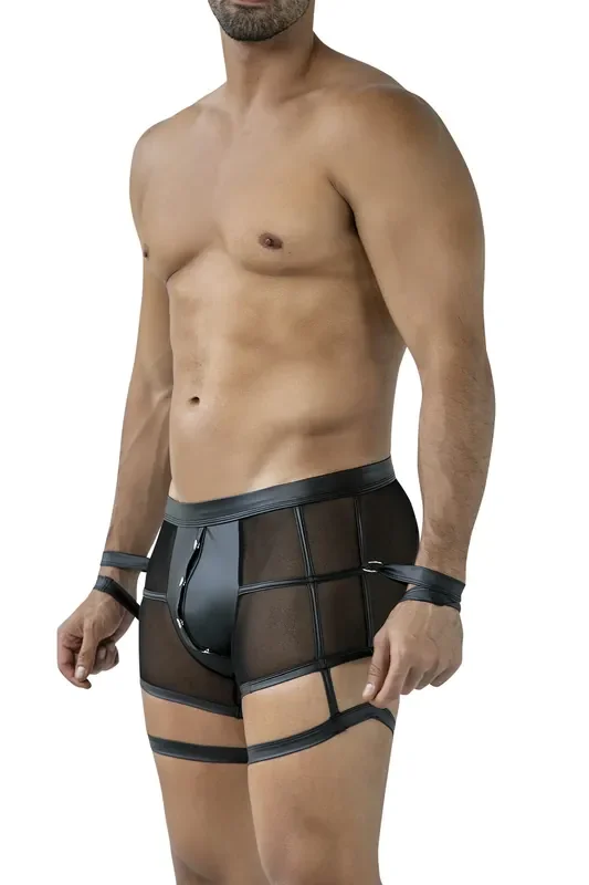 Fesselnde Short mit Netzmaterial
