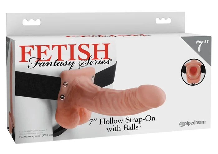 Fetish Fantasy 7″ Hollow Strap-on with Balls hell