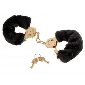 Fetish Fantasy Gold Deluxe Furry Cuffs – Schwarz