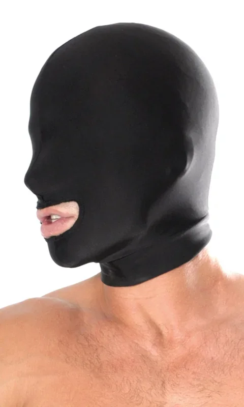 Fetish Fantasy Serie Spandex Kapuze mit offenem Mund