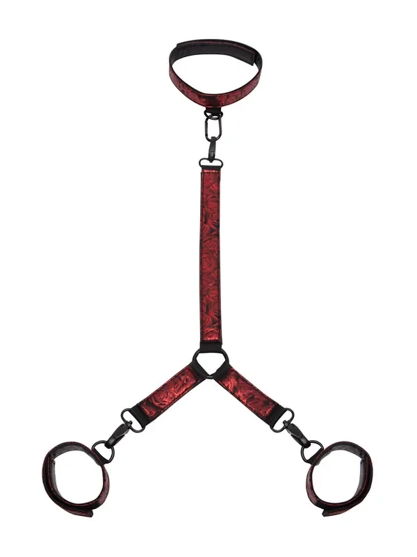 Fifty Shades of Grey Sweet Anticipation Hals- & Handfessel Set, rot/schwarz