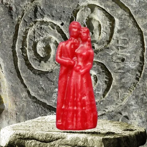 Figurenkerze ‚Hochzeitspaar‘ rot