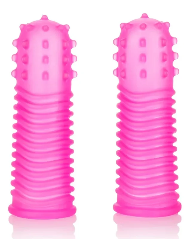 Finger Tingler Fingerhülle Rosa x2