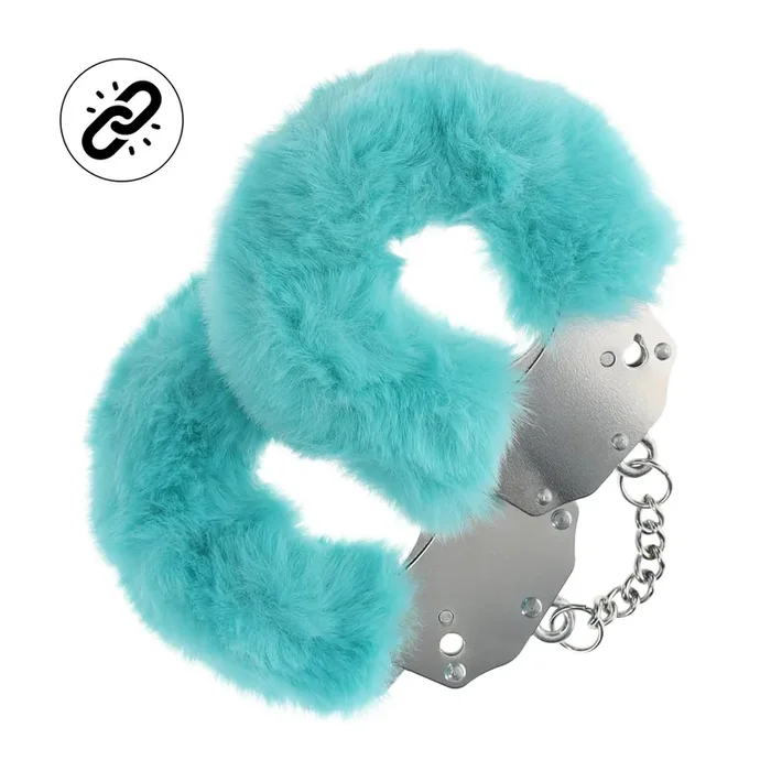 Flauschige Handfesseln – Blau
