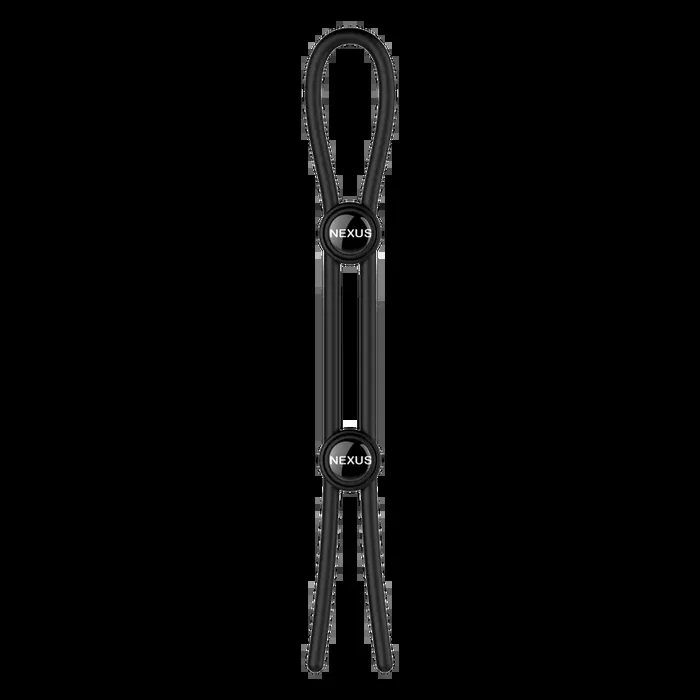 Forge – Double Adjustable Lasso Silicone Cock Ring – Black