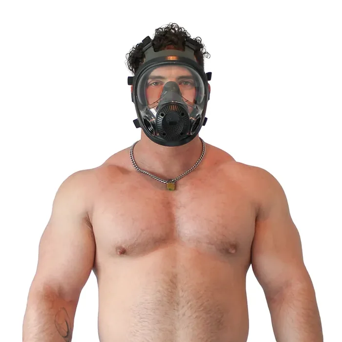 Gasmaske mit doppeltem RD40-Luftanschluss