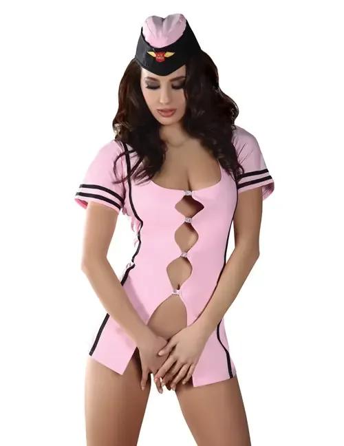GAYATRI Negligeé, Panty & Hut LC 90072 rosa