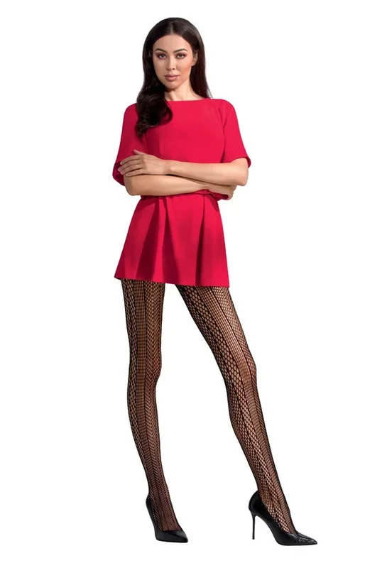 Gemusterte Strumpfhose schwarz