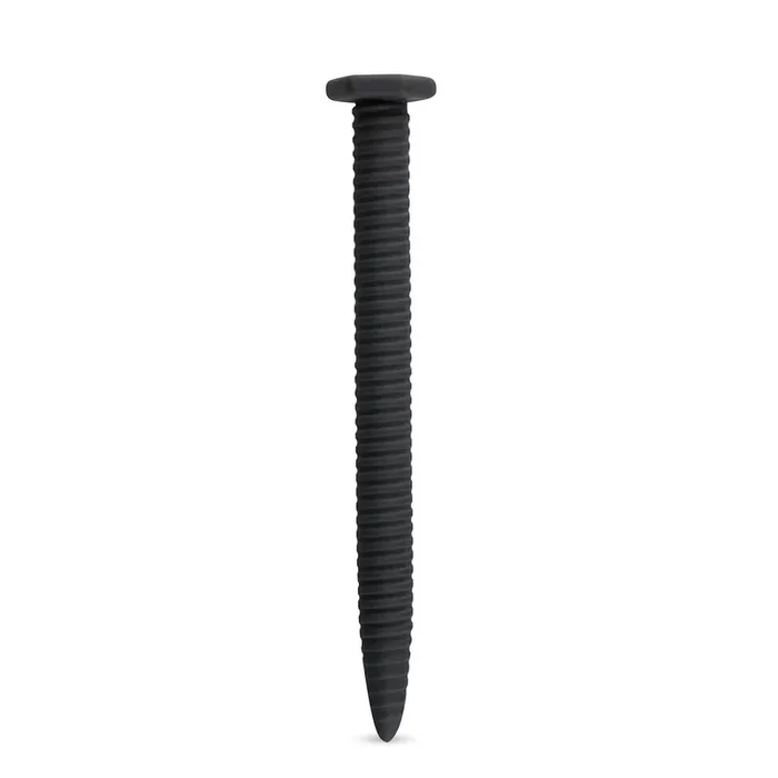 Gerippter Dilatator L aus Silikon – schwarz