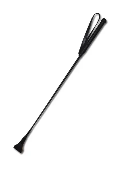 Gerte mit Lederlasche, schwarz