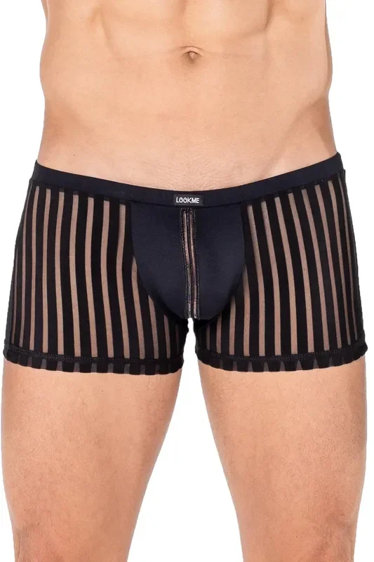 gestreifte Boxershorts mit durchgehendem Reißverschluss