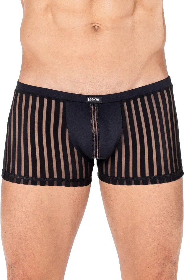 gestreifte Boxershorts mit durchgehendem Reißverschluss