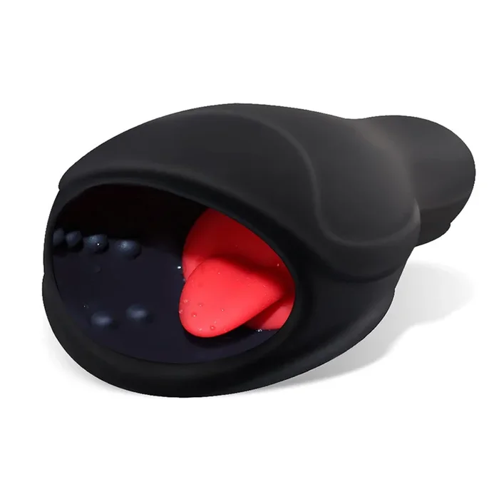 Glans vibrator with tongue licking penis vibrators sleeve with 6 vibration modes