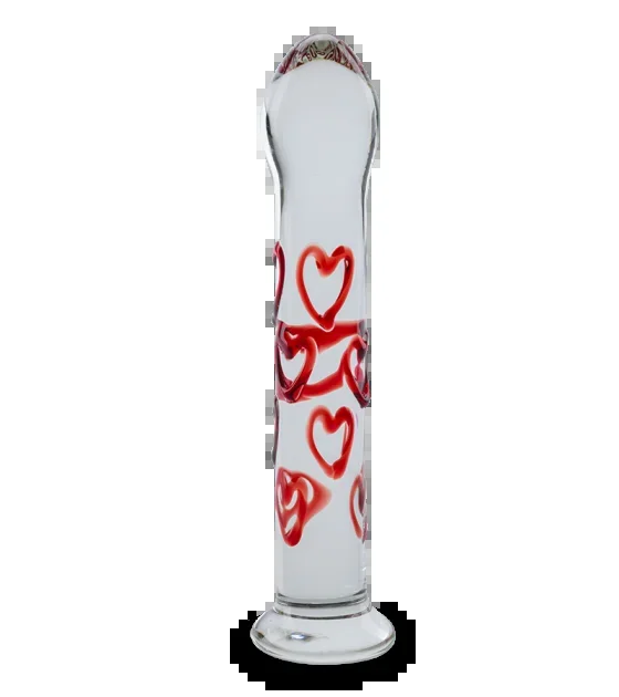 Glasdildo Heart Bubble