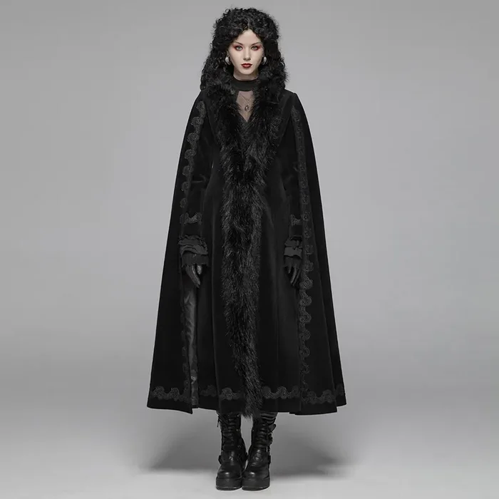 Gothic Damen-Mantel aus Samt