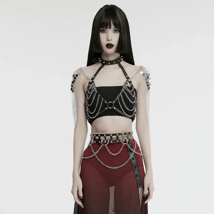Gothic-Harness mit Metallketten